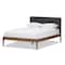 Baxton Studio Clifford Dark Grey and Wood Finish King Size Platform Bed 135-7383 - alternate 1